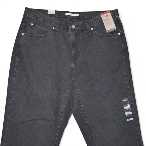 Levi's 94 Baggy Jeans Womens Plus Size 16W Black Stonewash Mid Rise Straight Leg - Picture 5 of 12